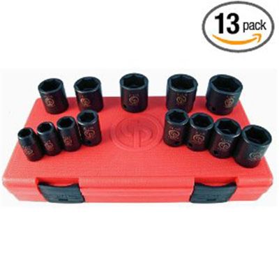 CPTSS4013 image(0) - Chicago Pneumatic 1/2"DR 13PC SAE IMPACT SOCKET SET