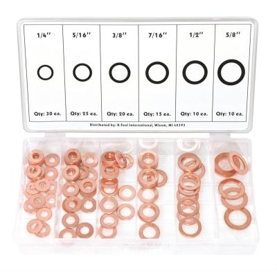 KTI00089 image(0) - K Tool International 110-pc Copper Washer Assortment