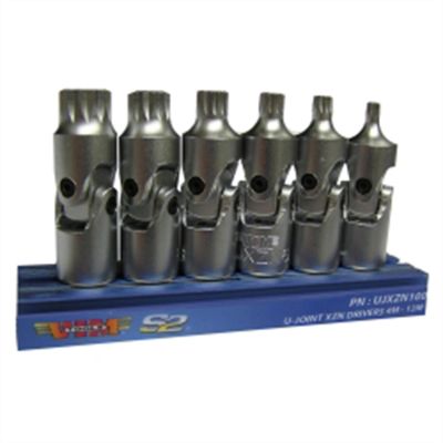 VIMUJXZN100 image(0) - VIM Tools Universal Joint XZN Triple Square Driver Set 6 Piece 1/4 Inch Square Drive