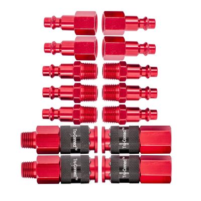 TRF13-211R image(0) - Plews Edelmann 1/4" Red Coupler Kit