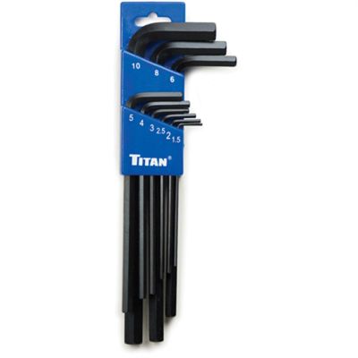 TIT12719 image(0) - TITAN 9-PC METRIC LONG HEX KEY SET