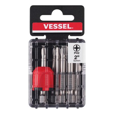 VESMGEPH250P10T image(0) - Vessel Tools Voha Pwer Bits PH2x50 10pcs with 1pc Mag Enhancer