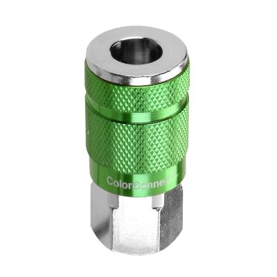 LEGA71410B image(0) - Legacy Manufacturing B 1/4" Green Coupler 1/4" FNPT