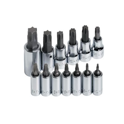 SKT84213 image(0) - S K Hand Tools SOCKET SET TORX 13 PC 1/4 3/8 & 1/2IN. DRIVES