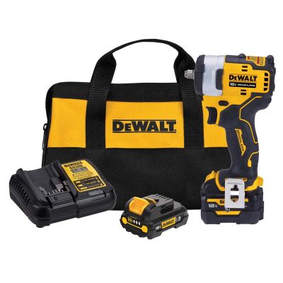 DWTDCF903GJ1G1 image(0) - DeWalt 12V 3/8" Compact Impact Wrench Kit w/ Hog Ring