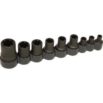 LIS83100 image(0) - Lisle External Torx Plus Socket Set, 9pc