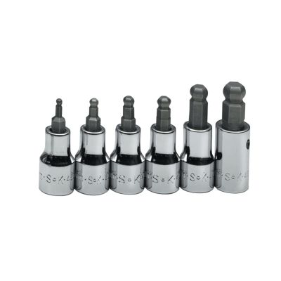 SKT19756 image(0) - S K Hand Tools BALL HEX BIT SKT SET 6PC MET