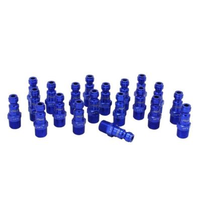 MIL783TC-20 image(0) - Milton Industries ColorFit Plugs, T-style Blue, 1/4" MNPT