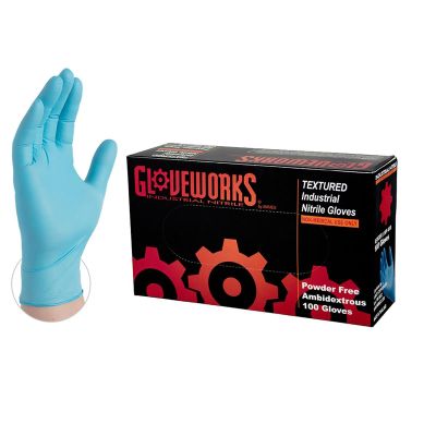 AMXINPF44100 image(0) - Ammex Corporation Gloveworks Nitrile Powder Free Gloves M