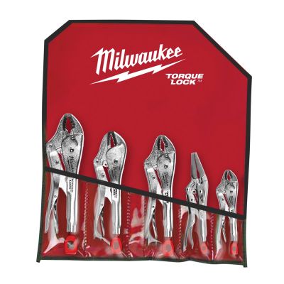 MLW48-22-3695 image(0) - Milwaukee Tool 5 Pc. TORQUE LOCK LOCKING PLIERS KIT