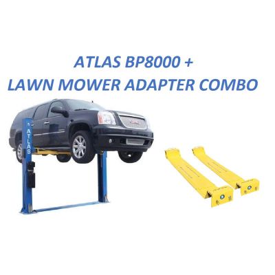 ATEATTD-BP8-COMBO image(0) - Atlas Automotive Equipment Atlas Equipment BP8000 2-Post Lift + Lawn Mower Adapter Combo (WILL CALL)