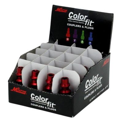 MIL728MC-20 image(0) - Milton Industries ColorFit Plugs, M-style Red, 1/4" FNPT