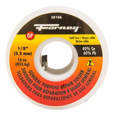 FOR38106 image(0) - Forney Industries Solder, General Purpose Repair, Solid Core, 1/8 in, 16 Ounce