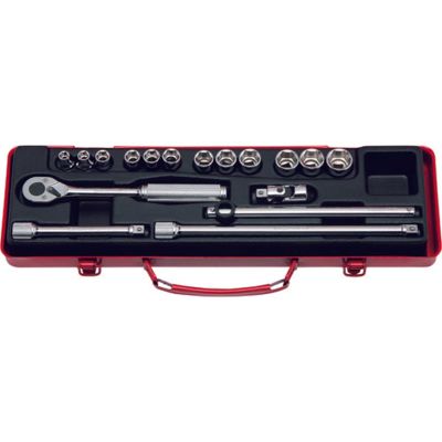 KKN3250M image(0) - Ko-ken USA 3250M 3/8 Sq. Dr. 17 Piece 6-Point Metric Socket set  7-19mm