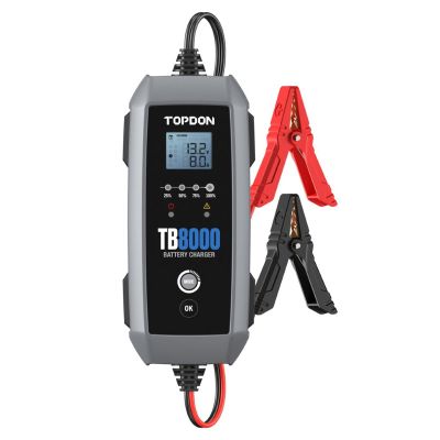 TOPTB8000 image(0) - Topdon TB8000 - 8A Smart Battery Charger LI, WET, GEL, MF, CAL, EFB, AGM