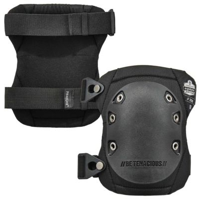 ERG18335 image(0) - Ergodyne 335 Black Cap Rubber Cap Knee Pads