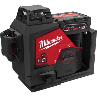 MLW3632-21 image(0) - Milwaukee Tool M12 Green 360 Degree 3-Plane Laser Kit