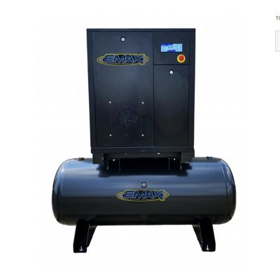 EMXERI010080 image(0) - EMAX EMAX 10HP 3PH Industrial Rotary Screw Compressor-80 Gal Tank Mount