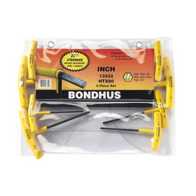 BND13332 image(0) - Bondhus Corp. 8pc Set Graduated T-Hnds 3/32-