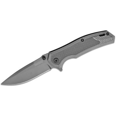 KER8310 image(0) - Kershaw Fringe Assisted Open Frame Lock Drop Point Blade EDC Folding Pocket Knife - Gray