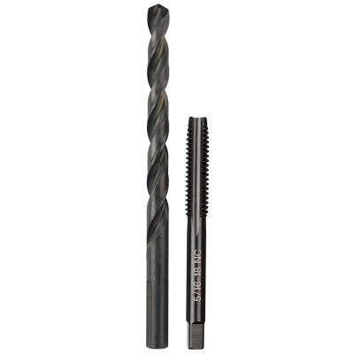 MLW49-57-5542 image(0) - Milwaukee Tool 5/16"-18 NC Straight Flute Plug Tap & F Drill Bit