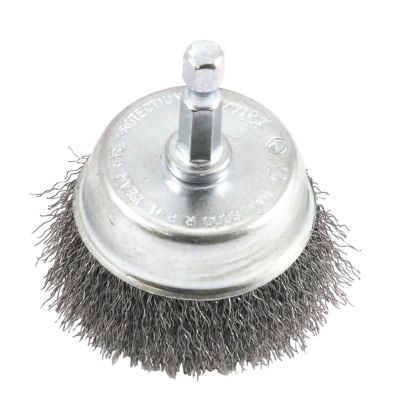 FOR72730 image(0) - Forney Industries Cup Brush, Crimped, 2 in x .008 in x 1/4 in Hex Shank