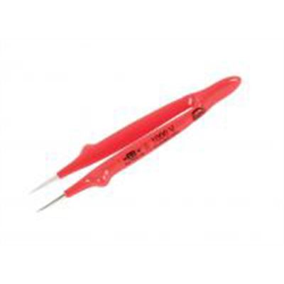 WIH75205 image(0) - Wiha Tools Insul. Tweezers Serrated, Straight Fine 130mm Oal (5")