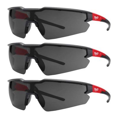 MLW48-73-2054 image(0) - Milwaukee Tool 3PK Safety Glasses - Tinted Anti-Scratch Lenses