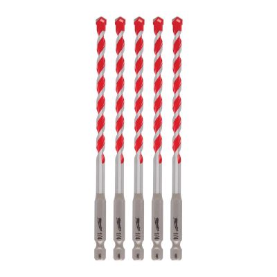 MLW48-20-9162 image(0) - Milwaukee Tool 1/4" x 4" x 6" SHOCKWAVE Impact Duty Carbide Hammer Drill Bits - Bulk 5 PK