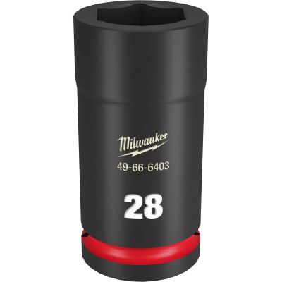 MLW49-66-6403 image(0) - Milwaukee Tool SHOCKWAVE Impact Duty  3/4"Drive 28MM Deep 6 Point Socket