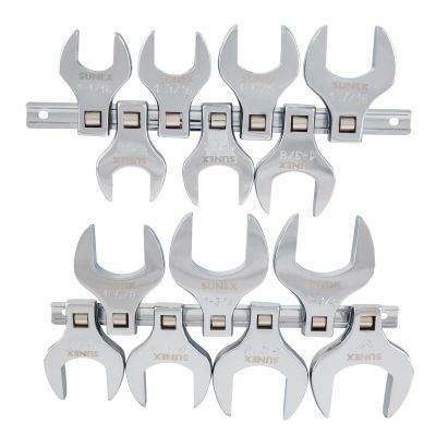 SUN9721A image(0) - Sunex 14 Pc 1/2" Dr. Jumbo SAE Crowfoot Wrench Set