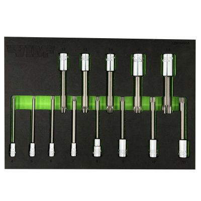 VIMXZNS400A image(0) - VIM Tools 13 Piece 4 Inch OAL. XZN Triple Square Driver Set - S2 Steel