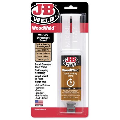 JBW50151 image(0) - J B Weld J-B Weld 50151 WoodWeld Epoxy Syringe - 25 ml.