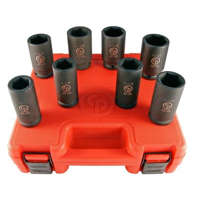 CPTSS6008D image(0) - Chicago Pneumatic SS6008D 3/4" DRIVE 8PC SAE DEEP IMPACT SOCKET SET