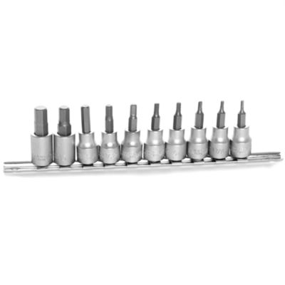 WLMW1387 image(0) - Wilmar Corp. / Performance Tool 10 Pc SAE Hex Bit Socket Set