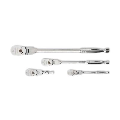 KDT81230P image(0) - GearWrench 4 Pc. 1/4", 3/8" & 1/2" Drive 120XP™ Flex Head Teardrop Ratchet Set