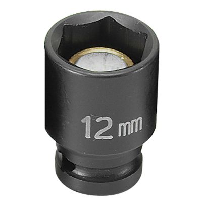 GRE912MG image(0) - Grey Pneumatic SOC 12MM 1/4D IMP MAG 6PT BLK