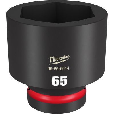 MLW49-66-6614 image(0) - Milwaukee Tool SHOCKWAVE Impact Duty  1"Drive 65MM Standard 6 Point Socket