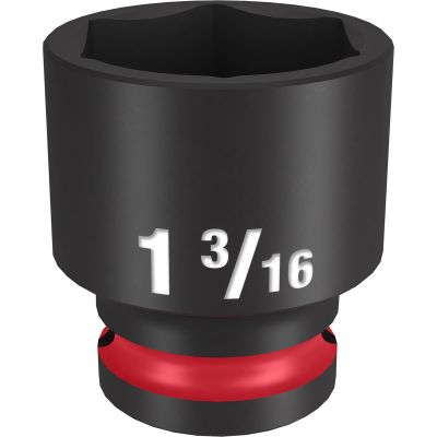 MLW49-66-6213 image(0) - Milwaukee Tool SHOCKWAVE Impact Duty  1/2"Drive 1-3/16" Standard 6 Point Socket