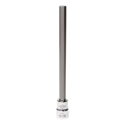 MAY16665 image(0) - Mayhew Mayhew 5/16-Inch SAE Hex Long Insert Socket Bit, 3/8-Inch Drive