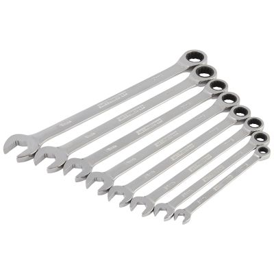 JSP78965 image(0) - J S Products (steelman) 8PC METRIC 144 POSITION RATCHETING WRENCH SET