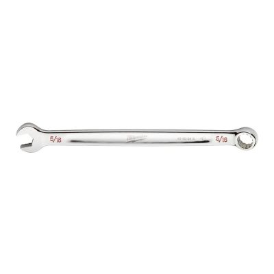 MLW45-96-9410 image(0) - Milwaukee Tool 5/16" SAE Combination Wrench, 12-Point, Steel, Chrome, Ergonomic, I-Beam Handle