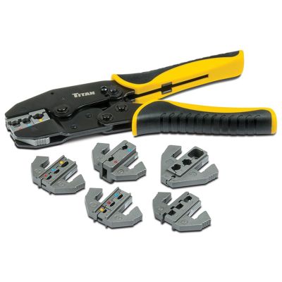 TIT11950 image(0) - TITAN 7-PC RATCHETING TERMINAL CRIMPING SE