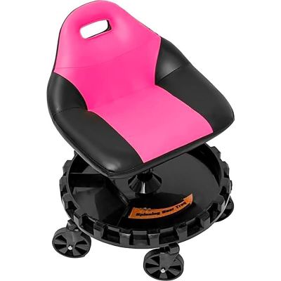 TRX2-706 image(0) - Traxion 2-706  ProGear Mobile Rolling Gear Race Seat with Tray and Five All Terrain Casters - Pink