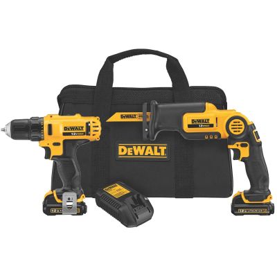 DWTDCK212S2 image(0) - DeWalt 12V MAX Drill/Driver/Recip Saw Combo Kit