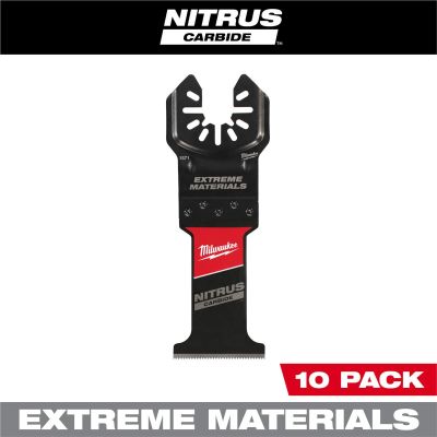 MLW49-25-1579 image(0) - Milwaukee Tool NITRUS CARBIDE Extreme Materials Universal Fit OPEN-LOK Multi-Tool Blade 10PK