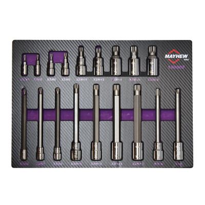 MAY16066F image(0) - Mayhew 18 PC Triple Square Master Socket Bit Set