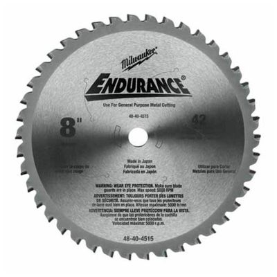 MLW48-40-4515 image(0) - Milwaukee Tool 8" Metal & Stainless Cutting Circular Saw Blade