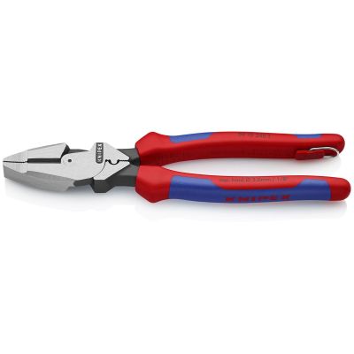 KNP0912240TBKA image(0) - KNIPEX LINESMAN COMFORT GRIP W/ TAPE PULLER CRIMPER