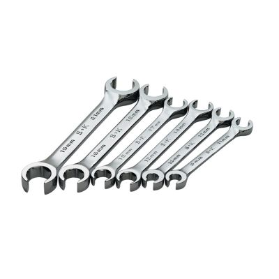 SKT376 image(0) - S K Hand Tools WRENCH SET FLARE NUT 6PC METRIC HI POLISH